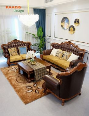 Sofa phòng khách tân cổ điển châu âu sản phẩm cao cấp. SFC 001