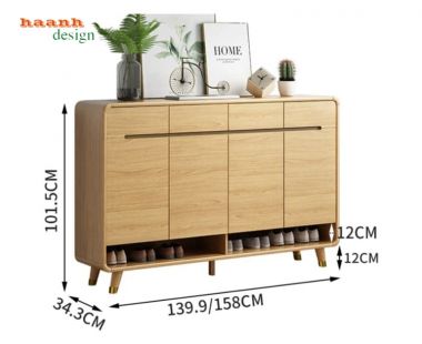 Tủ giầy dép gỗ công nghiệp bo góc hiện đại - TDC 009