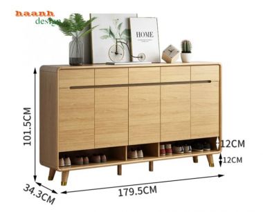 Tủ giầy dép gỗ công nghiệp bo góc hiện đại - TDC 009