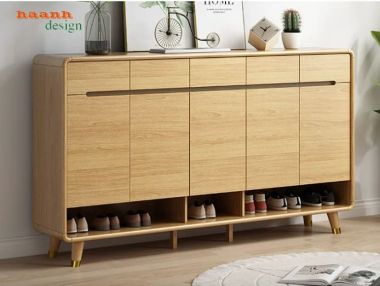 Tủ giầy dép gỗ công nghiệp bo góc hiện đại - TDC 009