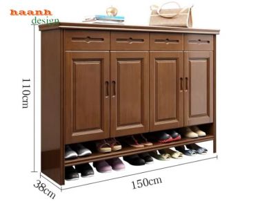 Mẫu tủ giày dép bằng gỗ sang trọng xu hướng 2026-TGH 013