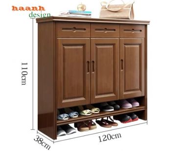 Mẫu tủ giày dép bằng gỗ sang trọng xu hướng 2026-TGH 013