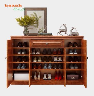 Tủ để giày dép bằng gỗ cao cấp – Thiết kế xu hướng 2025-TGH 012