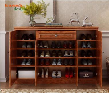 Tủ để giày dép bằng gỗ cao cấp – Thiết kế xu hướng 2025-TGH 012
