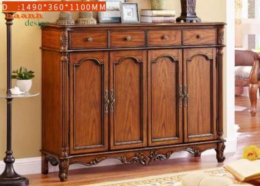 Tủ giày dép tân cổ điển nhiều kiểu dáng - TGT 006