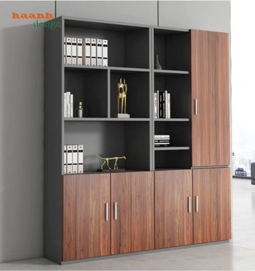 Tủ hồ sơ gỗ công nghiệp nhiều khoang cho văn phòng - THS 006