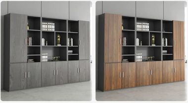 Tủ hồ sơ gỗ công nghiệp nhiều khoang cho văn phòng - THS 006