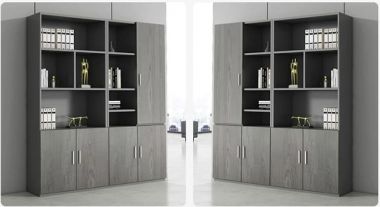 Tủ hồ sơ gỗ công nghiệp nhiều khoang cho văn phòng - THS 006