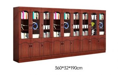 Tủ hồ sơ gỗ tự nhiên cánh kính nhiều kích thước - THT 005