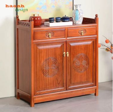 Mẫu Tủ Để Đồ Nhà Bếp Cánh Chạm Cao Cấp Đẹp Đẳng Cấp-TCD 003