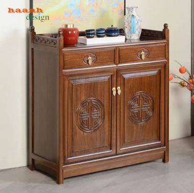 Mẫu Tủ Để Đồ Nhà Bếp Cánh Chạm Cao Cấp Đẹp Đẳng Cấp-TCD 003