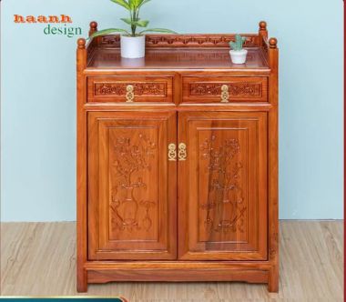 Mẫu Tủ Để Đồ Nhà Bếp Cánh Chạm Cao Cấp Đẹp Đẳng Cấp-TCD 003