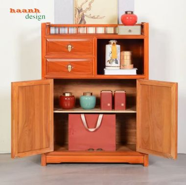 Mẫu Tủ Để Đồ Nhà Bếp Cánh Chạm Cao Cấp Đẹp Đẳng Cấp-TCD 003