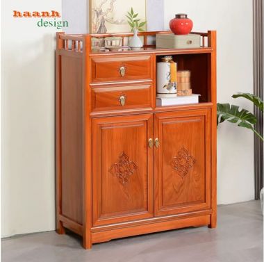 Mẫu Tủ Để Đồ Nhà Bếp Cánh Chạm Cao Cấp Đẹp Đẳng Cấp-TCD 003