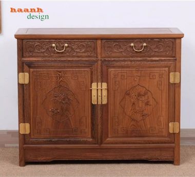 Tủ lưu trữ gỗ giả cổ bền đẹp – giải pháp tối ưu phòng bếp-TCD 002