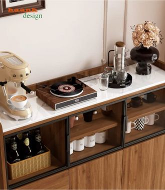 Tủ lưu trữ phòng ăn gỗ công nghiệp nhiều ngăn - TDN 005