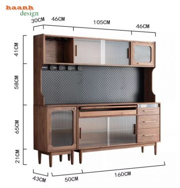 Tủ lưu trữ phòng bếp gia đình gỗ công nghiệp TLT 001
