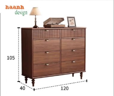 Mẫu tủ ngăn kéo gỗ tân cổ điển đẹp nhất hiện nay-TNT 005
