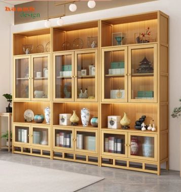 Tủ trang trí phòng khách mô-đun cánh kính - TPK 018