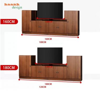 Tủ trang trí phòng khách gỗ công nghiệp kết hợp kệ TV - TPK 019
