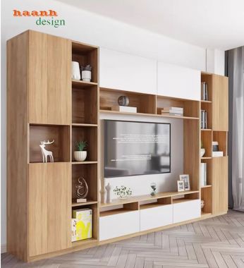 Mẫu tủ tường gỗ công nghiệp đẹp, bền, giá tốt 2025-TPK 005