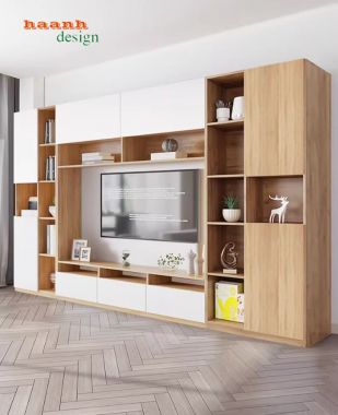Mẫu tủ tường gỗ công nghiệp đẹp, bền, giá tốt 2025-TPK 005