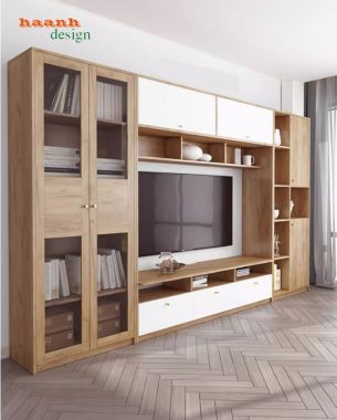 Mẫu tủ tường gỗ công nghiệp đẹp, bền, giá tốt 2025-TPK 005
