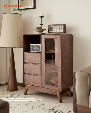 Mẫu Tủ Kệ Tivi Phòng Khách Gỗ Óc Chó Sang Trọng-TPK 017