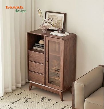 Mẫu Tủ Kệ Tivi Phòng Khách Gỗ Óc Chó Sang Trọng-TPK 017