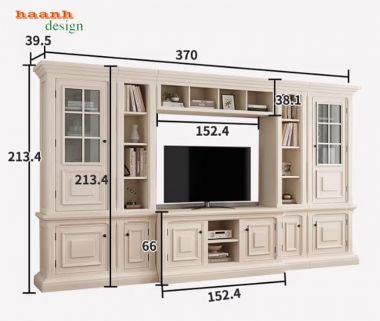 Tủ kệ gỗ phòng khách hiện đại kết hợp kệ tivi và tủ rượu đẹp-TPK 014