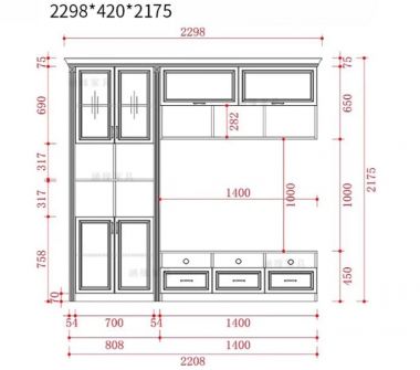 Mẫu tủ tường bằng gỗ phòng khách đẹp xu hướng mới-TPK 013