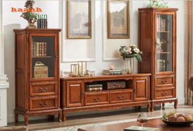 Tủ phòng khách cổ điển đẹp sang trọng chuẩn châu Âu-TCC 018