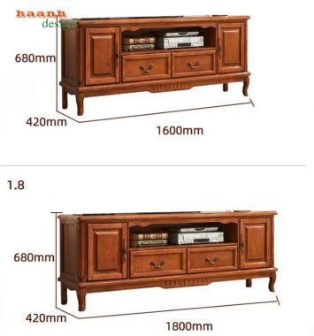 Tủ phòng khách cổ điển đẹp sang trọng chuẩn châu Âu-TCC 018