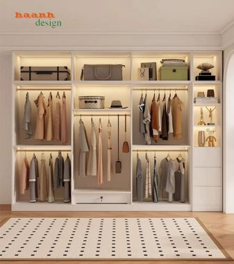 Tủ quần áo cánh kính màu trà nhiều khoang - TCK 010