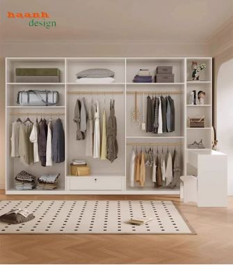 Tủ quần áo cánh kính màu trà nhiều khoang - TCK 010