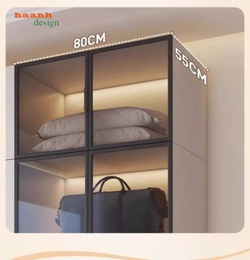 Tủ quần áo gỗ cánh kính – Xu hướng nội thất 2026-TCK 009