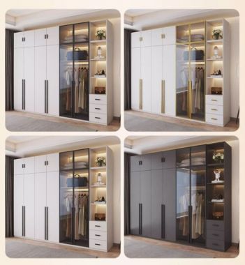 Tủ quần áo gỗ cánh kính – Xu hướng nội thất 2026-TCK 009