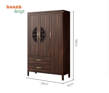 Giá trị nghệ thuật của tủ quần áo giả cổ á đông-TAG 006