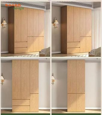 Tủ Quần Áo Gỗ Công Nghiệp MDF Hiện Đại Đẹp Cho Phòng Ngủ-TAH 018