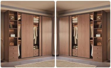 Tủ Quần Áo Gỗ Ép Hiện Đại Cửa Lùa Cao Cấp-TAH 017