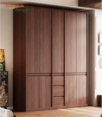 Tủ Quần Áo Gỗ Óc Chó Cao Cấp Thiết Kế Hiện Đại Tiện Nghi-TAH 013