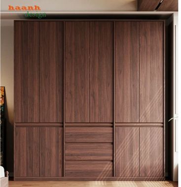 Tủ Quần Áo Gỗ Óc Chó Cao Cấp Thiết Kế Hiện Đại Tiện Nghi-TAH 013