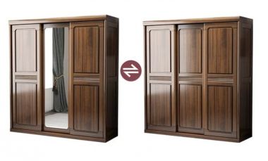 Tủ quần áo gỗ óc chó-TAH 015