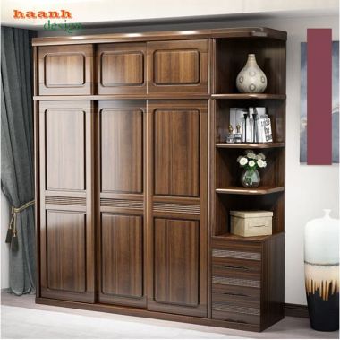 Tủ quần áo gỗ óc chó-TAH 015