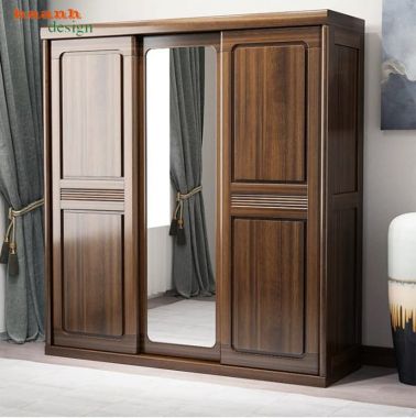 Tủ quần áo gỗ óc chó-TAH 015