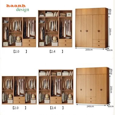 Tủ quần áo trẻ em gỗ công nghiệp nhiều khoang - TEE 007