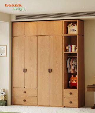 Tủ quần áo trẻ em gỗ công nghiệp nhiều khoang - TEE 007
