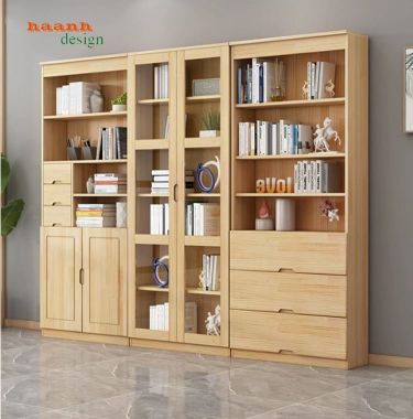 Kệ Tủ Sách Hiện Đại Đẹp Cho Phòng Làm Việc Gia Đình-THS 010