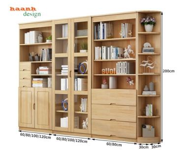 Kệ Tủ Sách Hiện Đại Đẹp Cho Phòng Làm Việc Gia Đình-THS 010