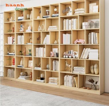 Tủ sách gỗ công nghiệp dạng ô mở linh hoạt - THS 012